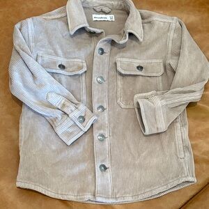 Abercrombie Kids Beige Corduroy Jacket - Buttoned - Size 5/6